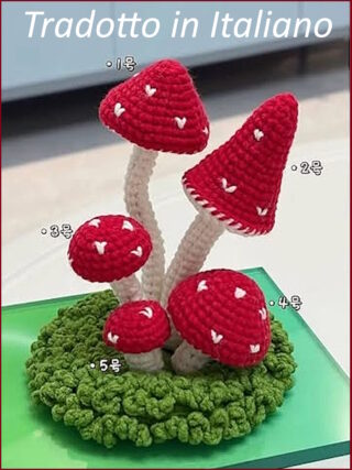 Schema composizione funghi amigurumi